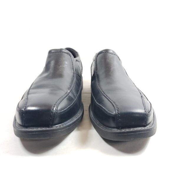 Rockport Mens Size 13 Style Leader 2 Black Leather Slip-On Bike Toe Shoes - Picture 7 of 9
